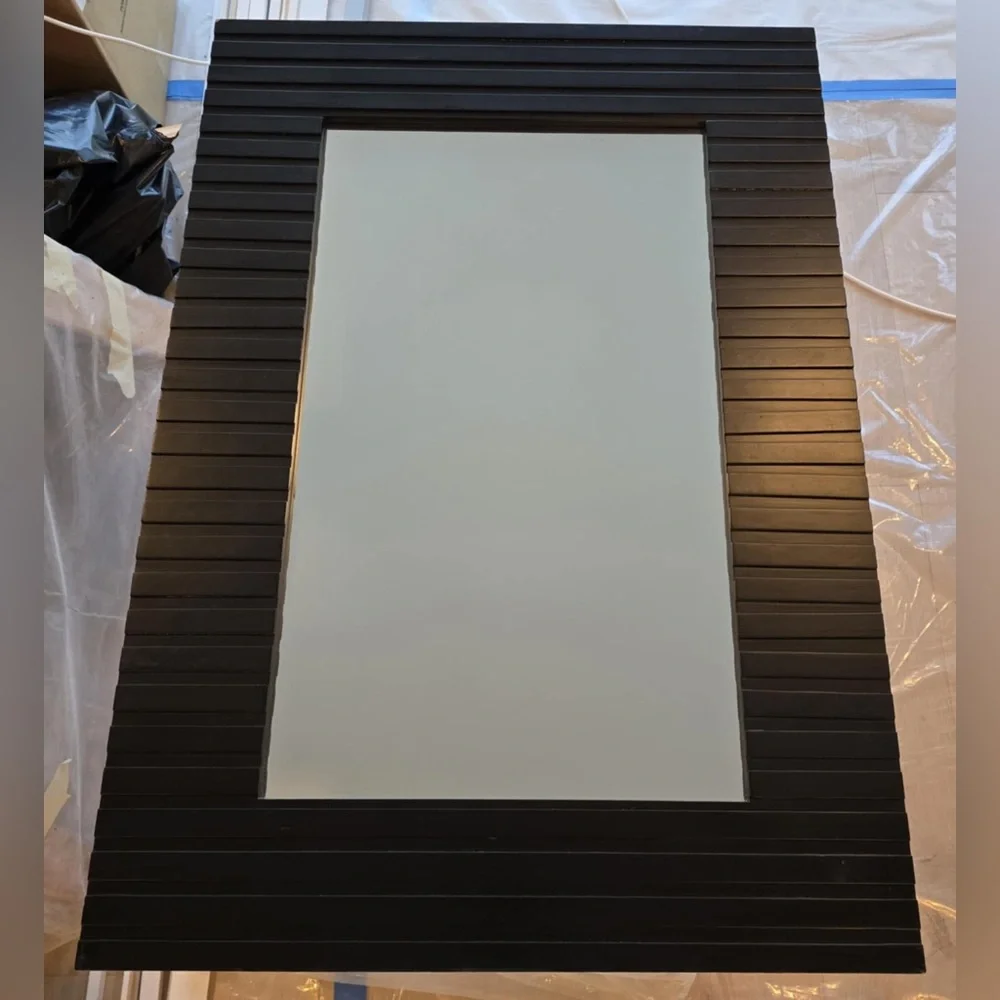 Sleek Black Wall Mirror